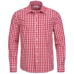 Trachtenhemd Regular Fit In Rot