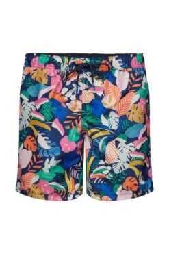ESPRIT Bade-Shorts Mit Tropischem Print Navy