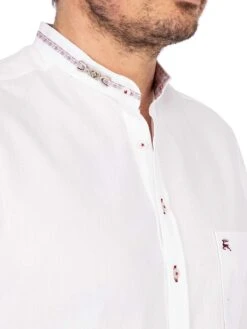 Stehkragenhemd HOLLINGER Weiss Rot (Slim Fit) 17 Stehkragenhemd HOLLINGER Weiss Rot (Slim Fit) -Mustiag Geschaft gipfelsturmer stehkragenhemd hollinger weiss rot slim fit 5