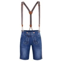 Jeans-Lederhose In Blau