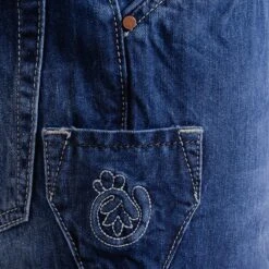 Jeans-Lederhose In Blau -Mustiag Geschaft hangowear jeans lederhose in blau 3