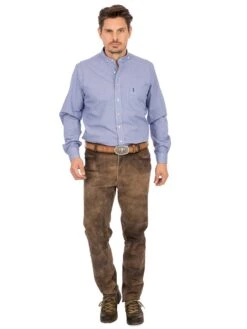 Lederhose Lang BARMSEE ZV Antik Rinde