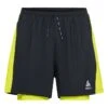 Odlo 2in1-Laufshorts "Essentia" In Schwarz/ Gelb -Mustiag Geschaft odlo 2in1 laufshorts essentia in schwarz gelb