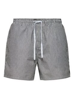Only & Sons Badeshorts In Schwarz/ Weiß