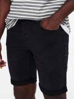 Only & Sons Jeans-Shorts In Schwarz -Mustiag Geschaft only and sons jeans shorts in schwarz 5
