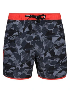 Reebok Badeshorts "Manzoor" In Grau/ Orange