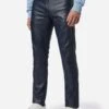 Lederhose Slim Fit In Blau -Mustiag Geschaft ricano lederhose slim fit in blau