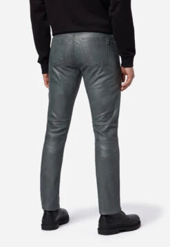 Lederhose Slim Fit In Grau -Mustiag Geschaft ricano lederhose slim fit in grau 2