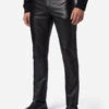 Lederhose Slim Fit In Schwarz