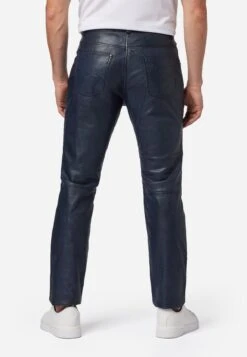 Lederhose Trant Pant In Blau -Mustiag Geschaft ricano lederhose trant pant in blau 2