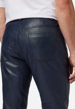 Lederhose Trant Pant In Blau -Mustiag Geschaft ricano lederhose trant pant in blau 4