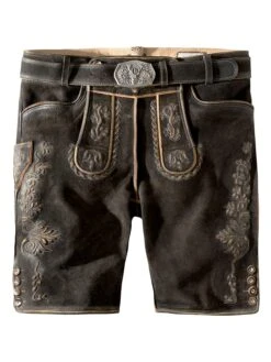 Lederhose "Oliver" In Dunkelbraun