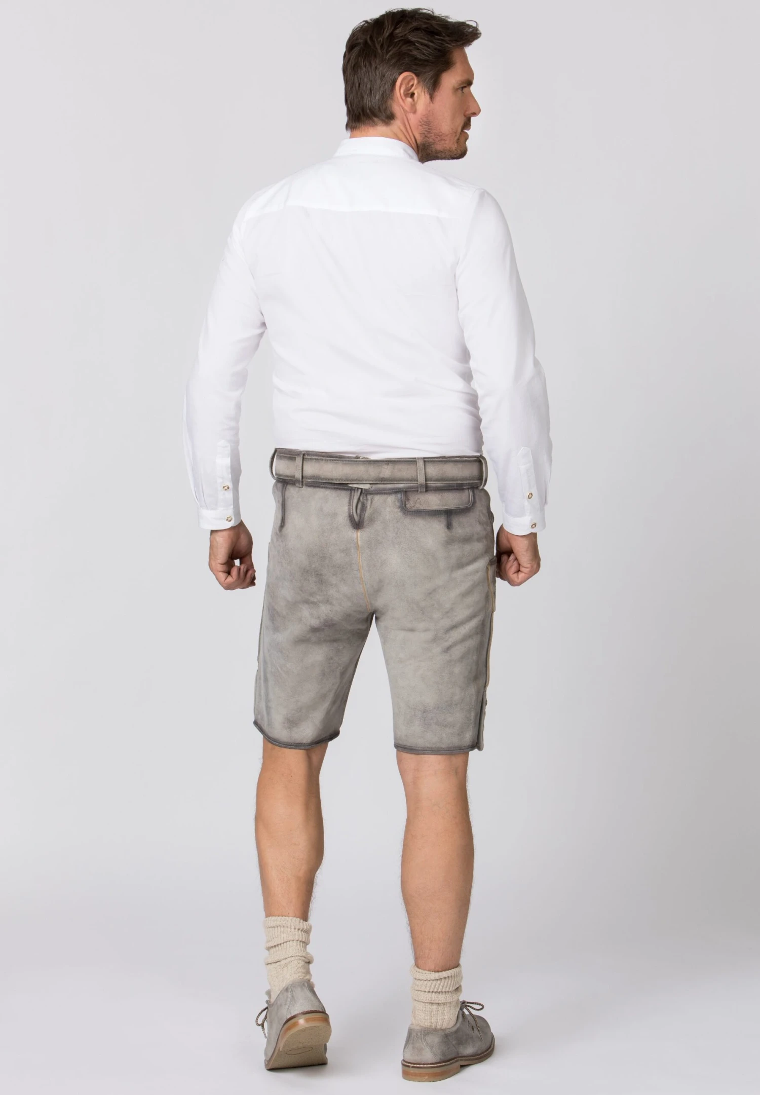 Lederhose "Oliver" In Rauch Gespeckt 5 Lederhose "Oliver" In Rauch Gespeckt – Bild 3