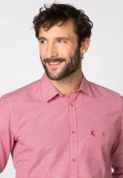 Trachtenhemd "David" In Rot -Mustiag Geschaft stockerpoint trachtenhemd david in rot 3