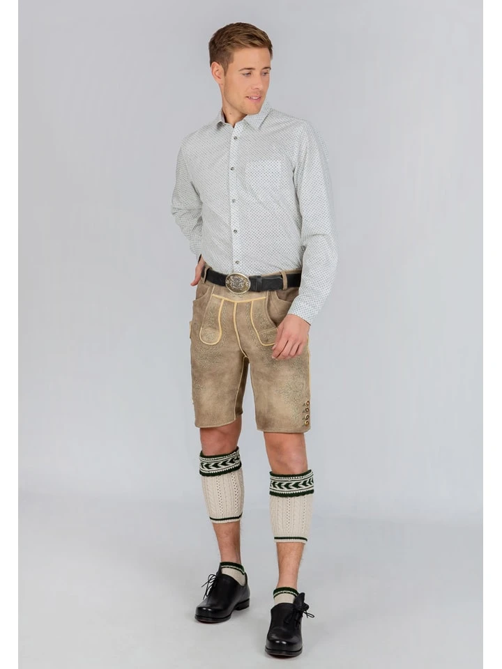 Trachtenhemd "Frederico" In Weiß/ Blau 4 Trachtenhemd "Frederico" In Weiß/ Blau – Bild 2