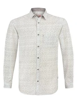 Trachtenhemd "Frederico" In Weiß/ Blau