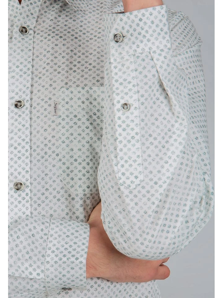 Trachtenhemd "Frederico" In Weiß/ Blau 7 Trachtenhemd "Frederico" In Weiß/ Blau – Bild 5