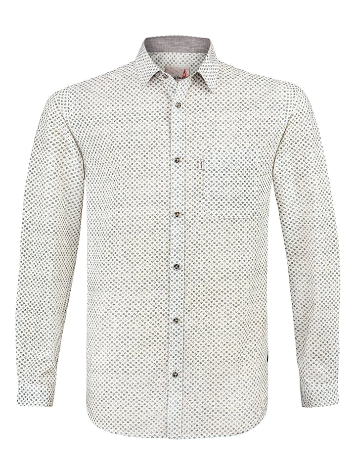 Trachtenhemd "Frederico" In Weiß/ Blau 3 Trachtenhemd "Frederico" In Weiß/ Blau