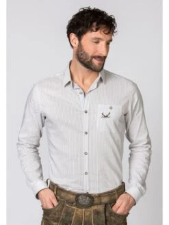 Mustiag Geschaft -Mustiag Geschaft stockerpoint trachtenhemd gino in hellgrau weiss 1