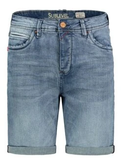 SUBLEVEL Jeans-Bermudas In Hellblau